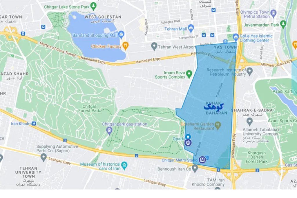 نقشه محله کوهک