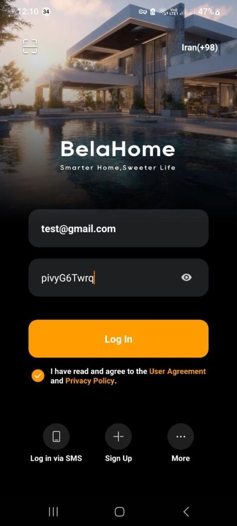 نصب و راه اندازی برنامه Bela Home رونیکا پالاس کوهک
